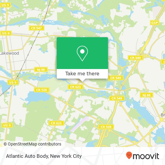 Mapa de Atlantic Auto Body