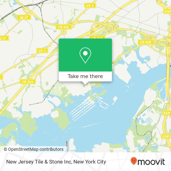 Mapa de New Jersey Tile & Stone Inc
