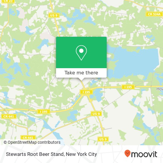 Stewarts Root Beer Stand map