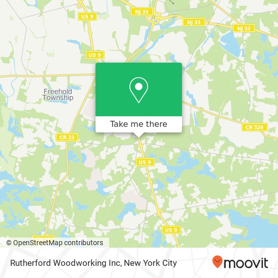 Mapa de Rutherford Woodworking Inc