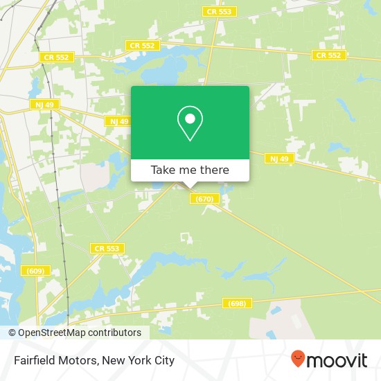 Fairfield Motors map