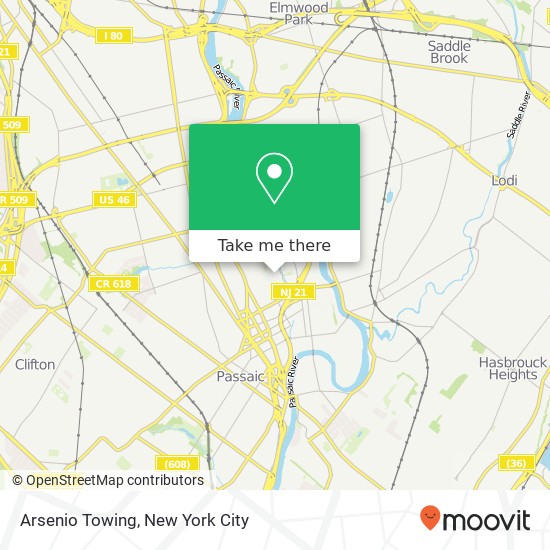 Arsenio Towing map