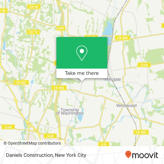 Daniels Construction map