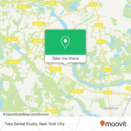 Mapa de Tate Dental Studio