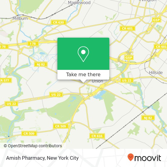 Mapa de Amish Pharmacy