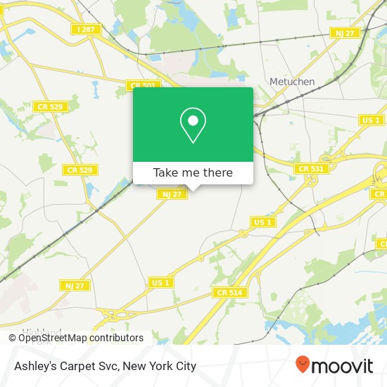 Ashley's Carpet Svc map