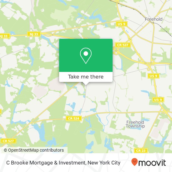 C Brooke Mortgage & Investment map