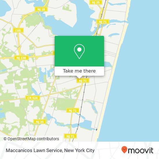 Mapa de Maccanicos Lawn Service