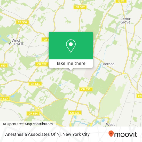 Anesthesia Associates Of Nj map