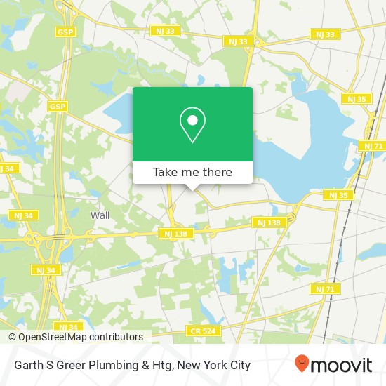 Garth S Greer Plumbing & Htg map