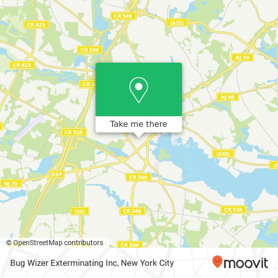 Bug Wizer Exterminating Inc map