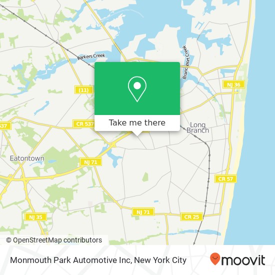 Mapa de Monmouth Park Automotive Inc