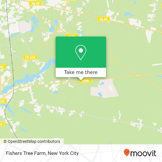 Mapa de Fishers Tree Farm