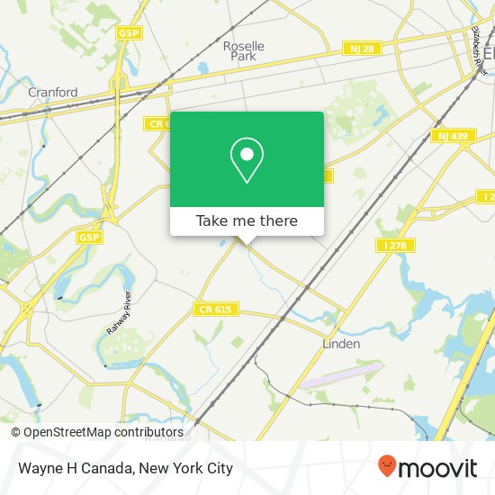 Mapa de Wayne H Canada