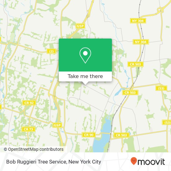 Mapa de Bob Ruggieri Tree Service