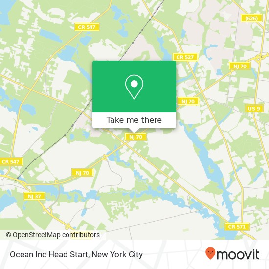 Ocean Inc Head Start map