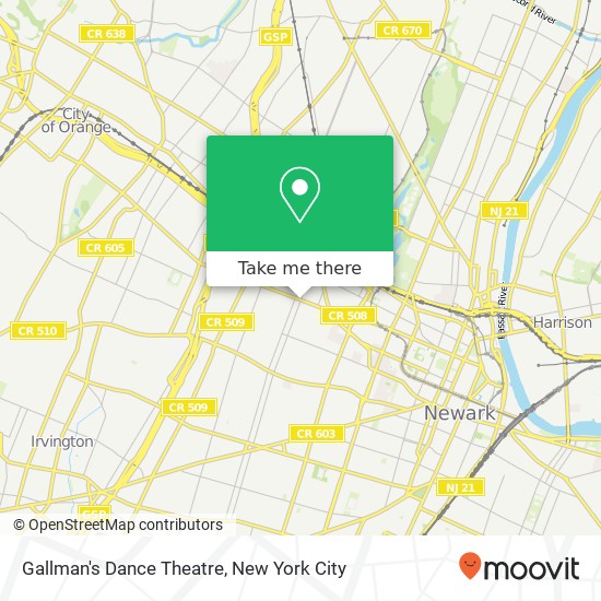 Mapa de Gallman's Dance Theatre