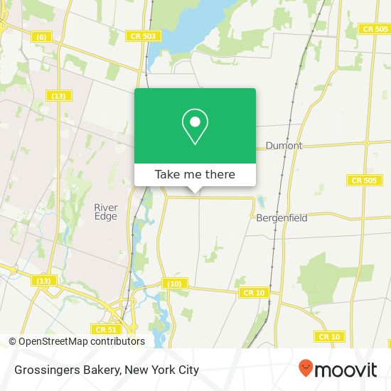 Mapa de Grossingers Bakery