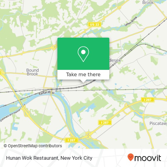 Mapa de Hunan Wok Restaurant