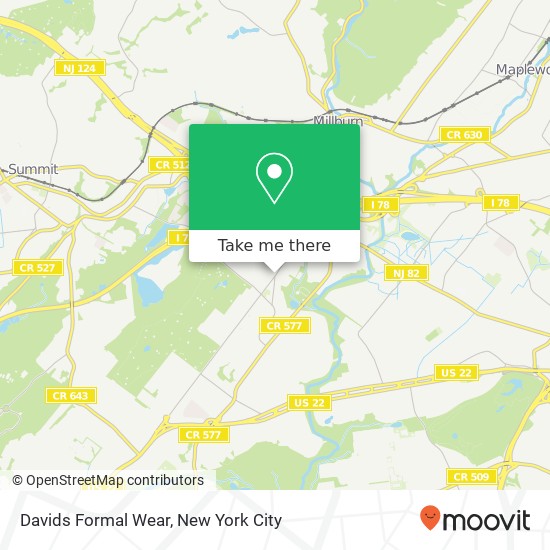 Mapa de Davids Formal Wear