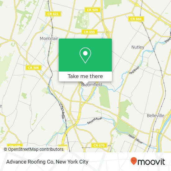 Advance Roofing Co map