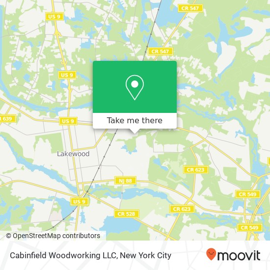 Mapa de Cabinfield Woodworking LLC