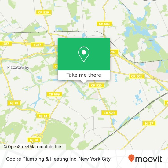 Mapa de Cooke Plumbing & Heating Inc