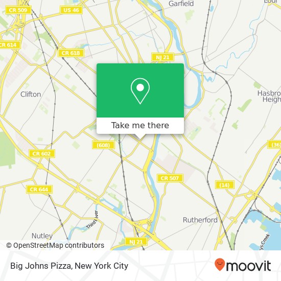 Mapa de Big Johns Pizza