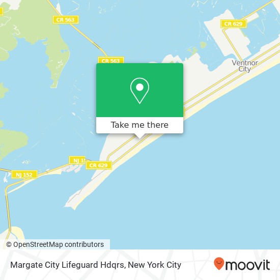 Margate City Lifeguard Hdqrs map