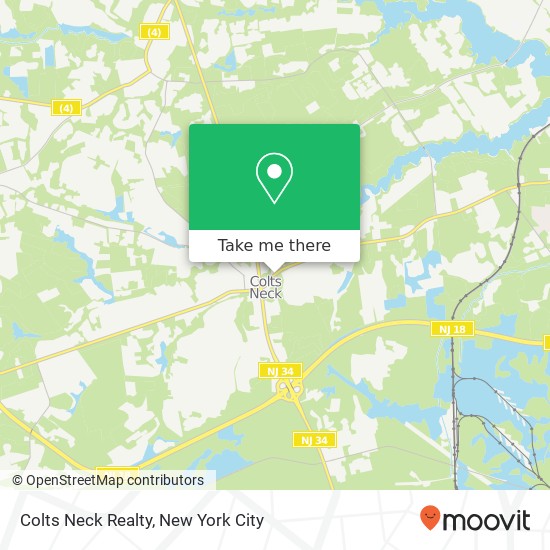 Colts Neck Realty map