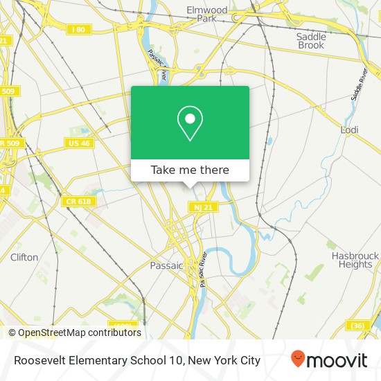 Roosevelt Elementary School 10 map