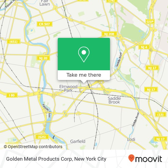 Mapa de Golden Metal Products Corp