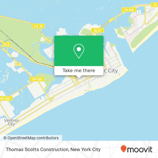 Mapa de Thomas Scotts Construction