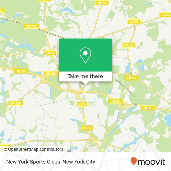 Mapa de New York Sports Clubs