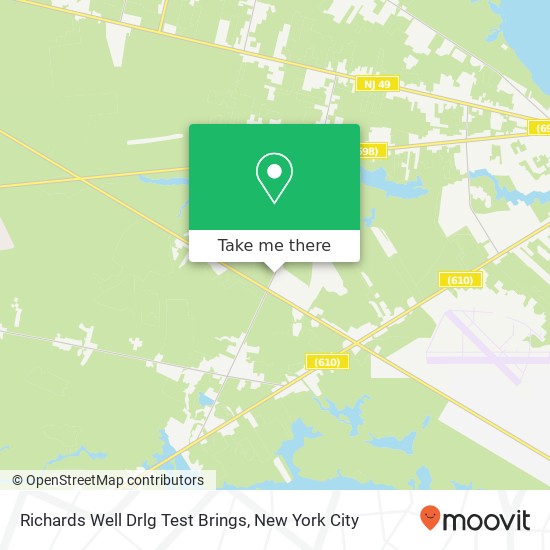 Richards Well Drlg Test Brings map