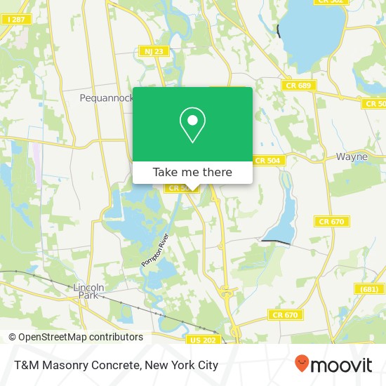 T&M Masonry Concrete map