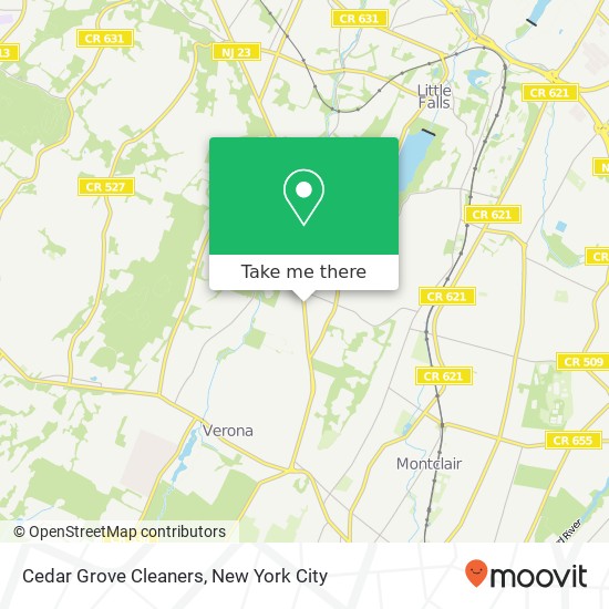 Cedar Grove Cleaners map