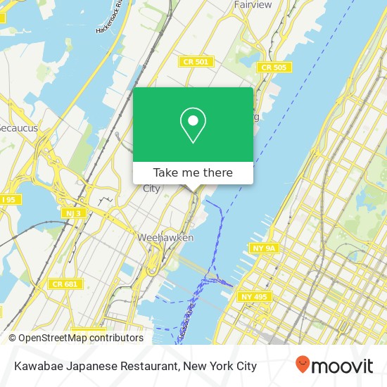 Mapa de Kawabae Japanese Restaurant