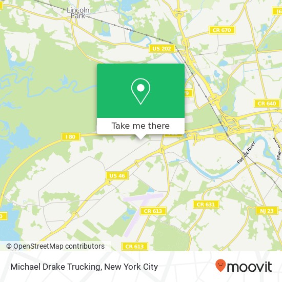 Michael Drake Trucking map