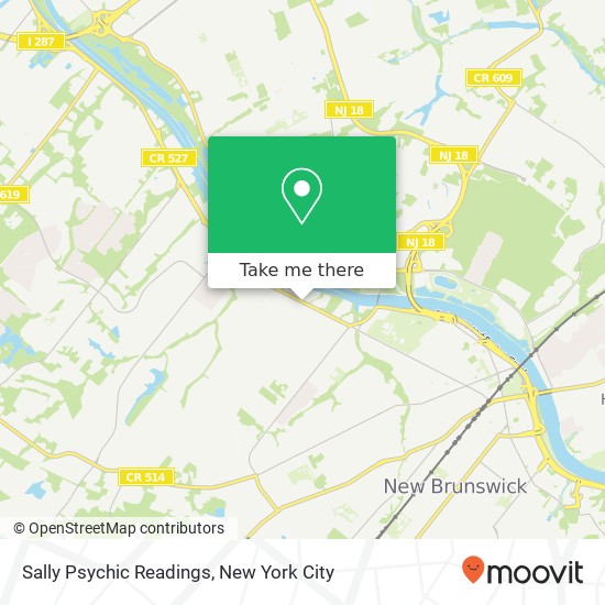 Sally Psychic Readings map