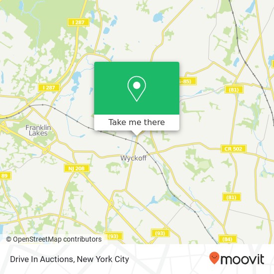 Mapa de Drive In Auctions