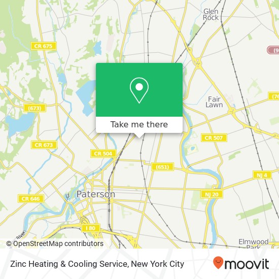 Mapa de Zinc Heating & Cooling Service