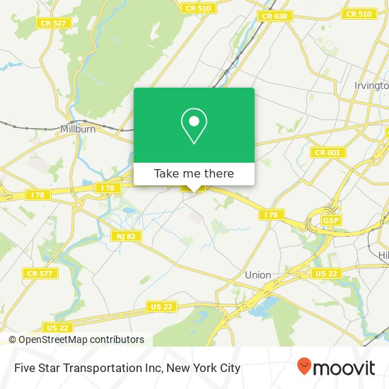 Mapa de Five Star Transportation Inc