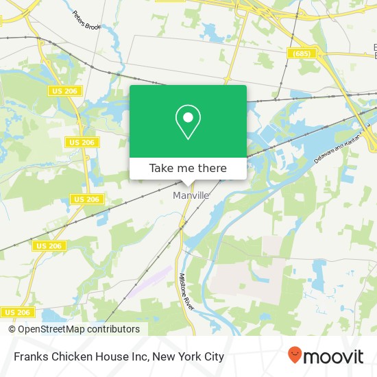 Franks Chicken House Inc map