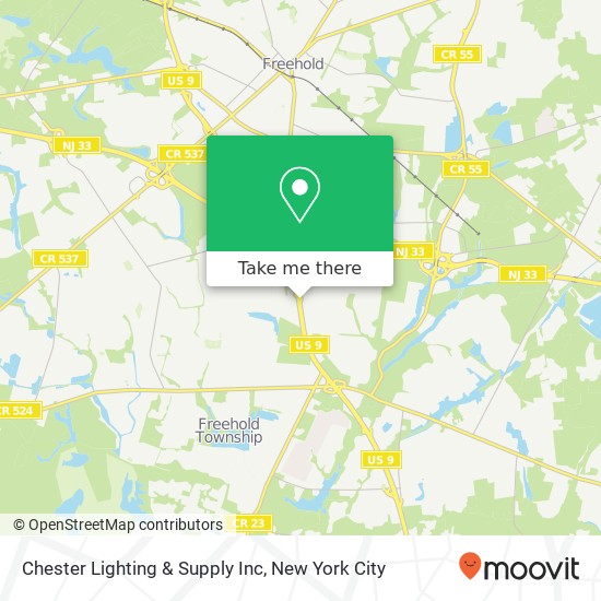 Chester Lighting & Supply Inc map
