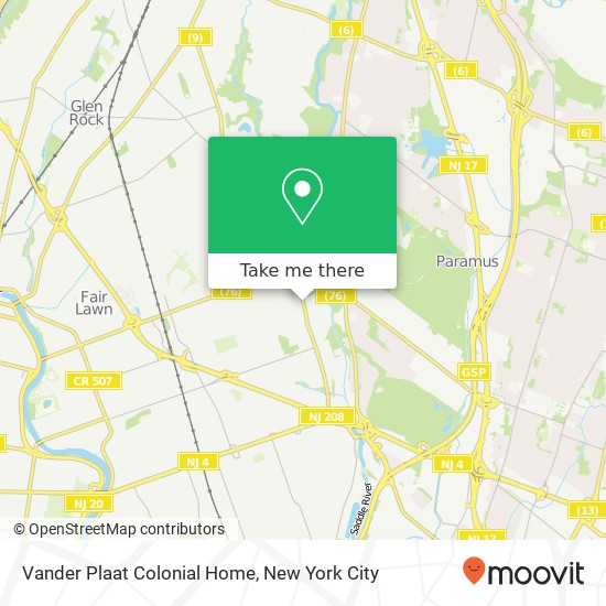 Vander Plaat Colonial Home map