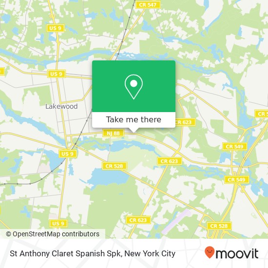 St Anthony Claret Spanish Spk map