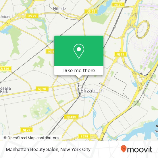 Mapa de Manhattan Beauty Salon