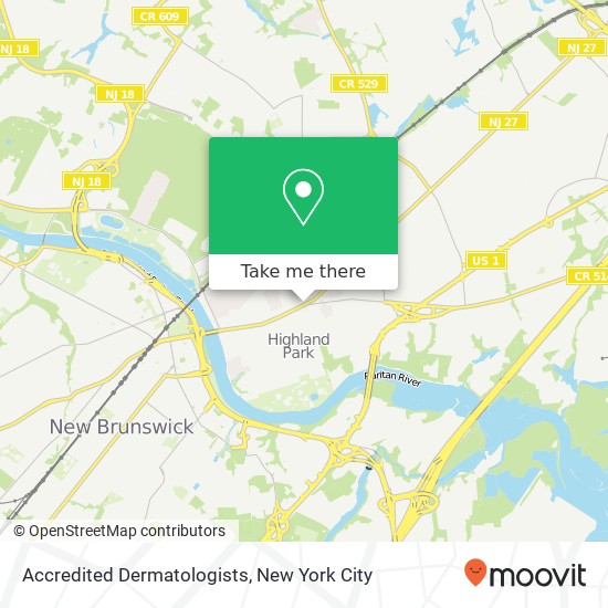 Accredited Dermatologists map