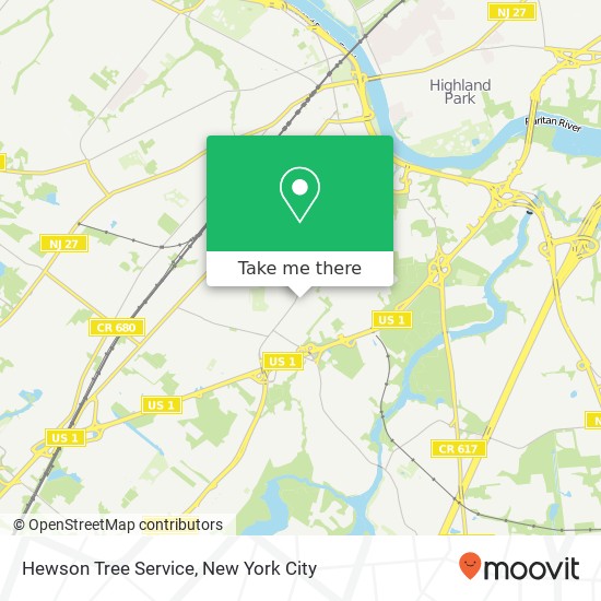 Hewson Tree Service map